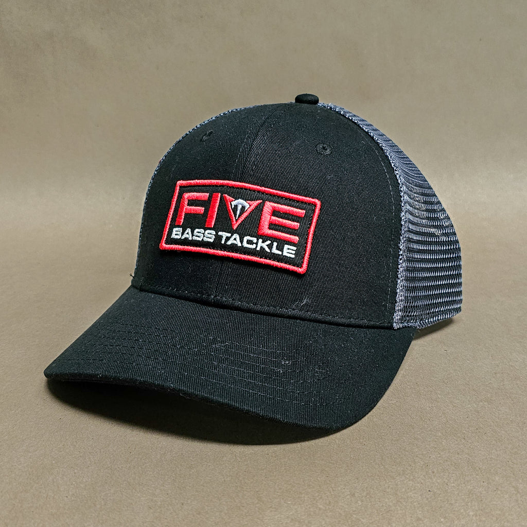 6 Panel FBT Logo Trucker Hat - Black/Charcoal